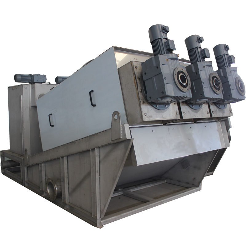 Screw press sludge dewatering